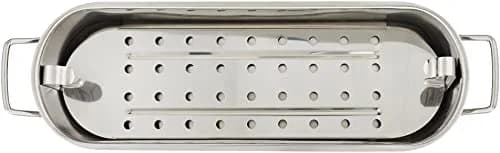 Norpro Stainless Steel Fish Poacher with Lid and Rack | 52cm x 15.5cm x 13cm thumbnail 3