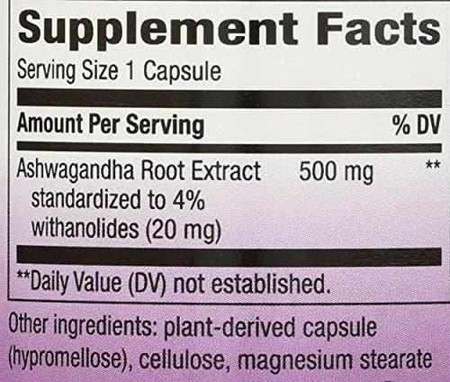 Nature's Way Ashwagandha Capsule Herbal Supplement Non-GMO Vegan 60 Count | Reduces Stress & Supports Adaptability thumbnail 3