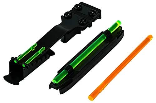 HIVIZ Combo Pack, Front and Rear Sights (Fits Shotguns with Vent Ribs 11/64"- 17/64") | Green & Orange LitePipes for Hunting thumbnail 1