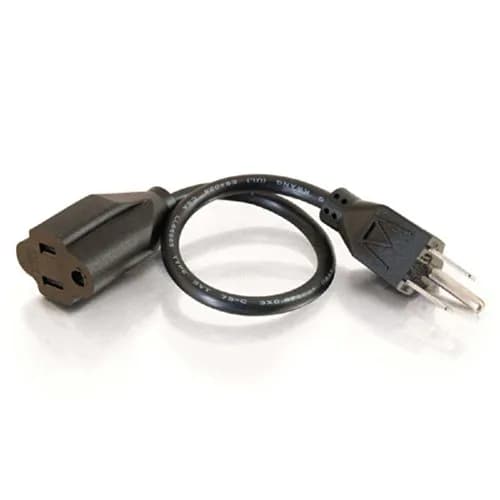 C2G 3FT Power Extension Cord 18 AWG | Universal 3-Pin Male-Female for TV, Computer & More thumbnail 1