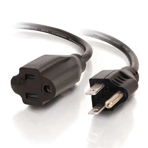 C2G 3FT Power Extension Cord 18 AWG | Universal 3-Pin Male-Female for TV, Computer & More thumbnail 2