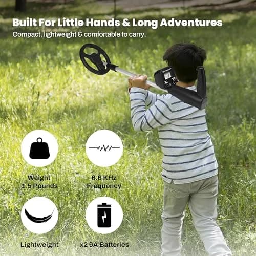 Bounty Hunter Gold Digger Kids Metal Detector | 7-inch Waterproof Coil, Lightweight Beginner Treasure Hunter thumbnail 5