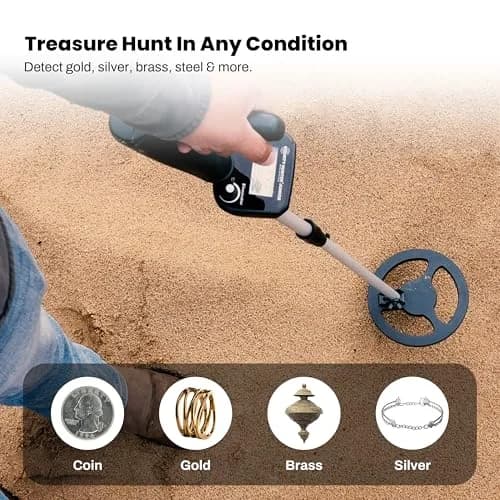 Bounty Hunter Gold Digger Kids Metal Detector | 7-inch Waterproof Coil, Lightweight Beginner Treasure Hunter thumbnail 3