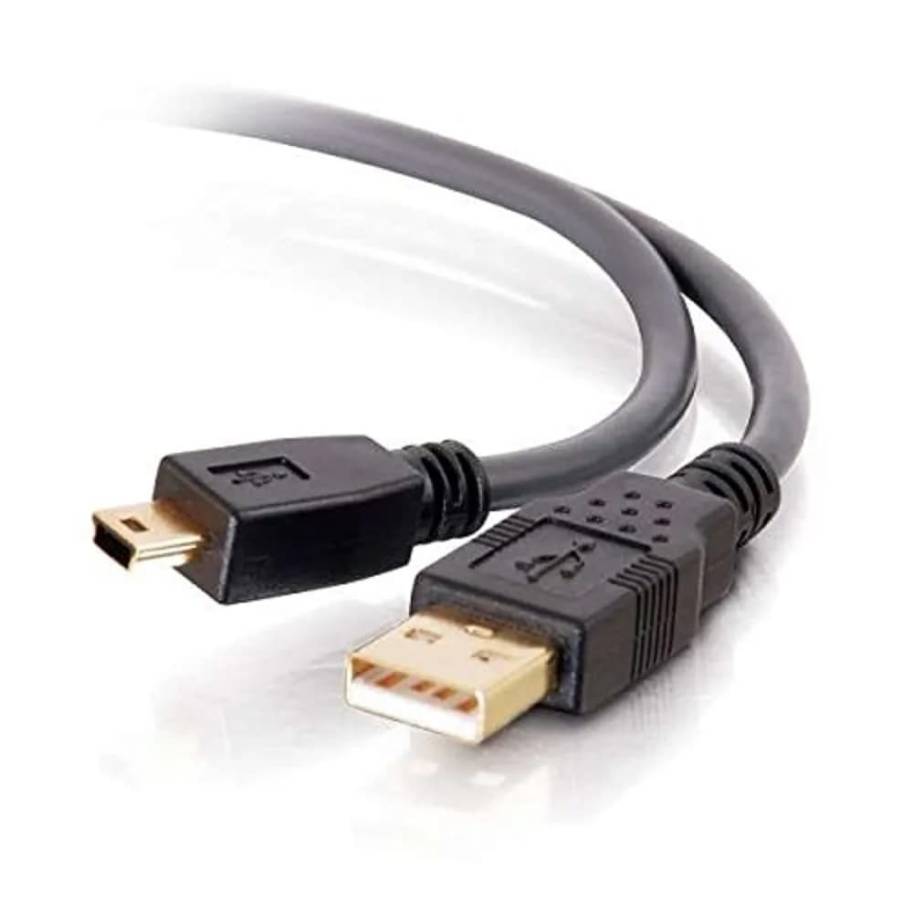 C2G Legrand USB 2.0 A to Mini-B Male Cable 5m (16.4ft) Black | High-Speed Data Transfer 480 Mbps — Black