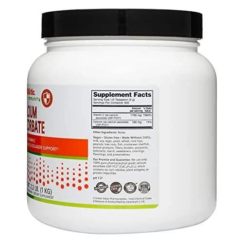NutriBiotic Calcium Ascorbate Vitamin C Powder | Buffered Antioxidant & Collagen Support (2.2 lb) thumbnail 3