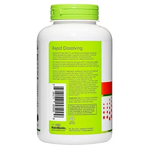 NutriBiotic Hypo-Aller C Powder Vitamin C and Minerals for Antioxidant & Collagen Support | 1300 mg Vitamin C per serving | 8 oz Buffered & Easy on Stomach thumbnail 2