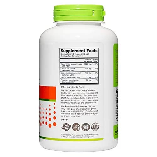 NutriBiotic Hypo-Aller C Powder Vitamin C and Minerals for Antioxidant & Collagen Support | 1300 mg Vitamin C per serving | 8 oz Buffered & Easy on Stomach thumbnail 3
