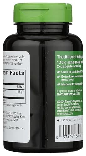 Nature's Way Schisandra Fruit 1,160 Mg Vegetarian Capsules 100 Count | Non-GMO Project Verified & TRU-ID Certified thumbnail 2