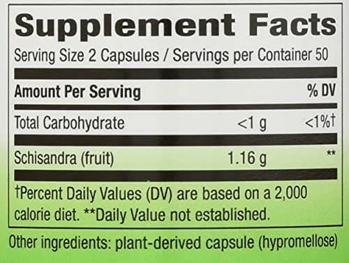 Nature's Way Schisandra Fruit 1,160 Mg Vegetarian Capsules 100 Count | Non-GMO Project Verified & TRU-ID Certified thumbnail 3
