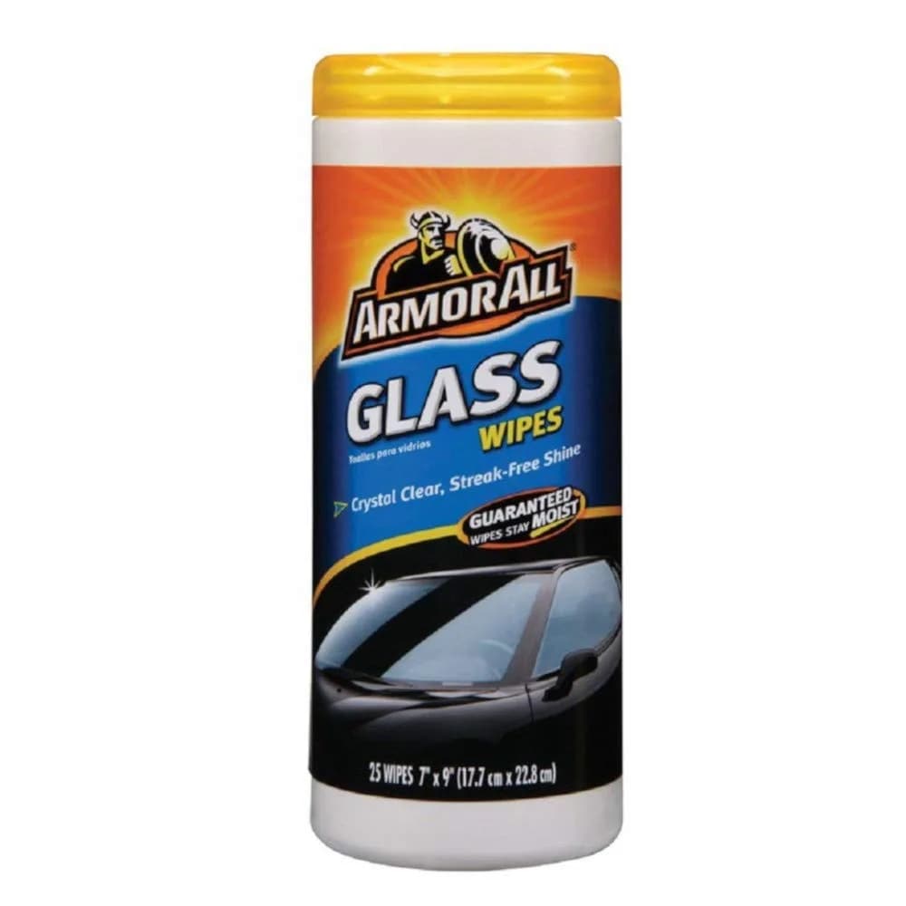 Armor All Glass Wipes 25 Ct. | Auto Glass Cleaning Wipes for Quick & Easy Shine
