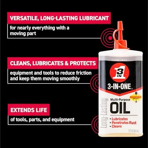 3-IN-ONE Multi-Purpose Oil 89ml (3 Fl Oz) | Lubricates, Cleans, Protects Against Rust & Corrosion thumbnail 2