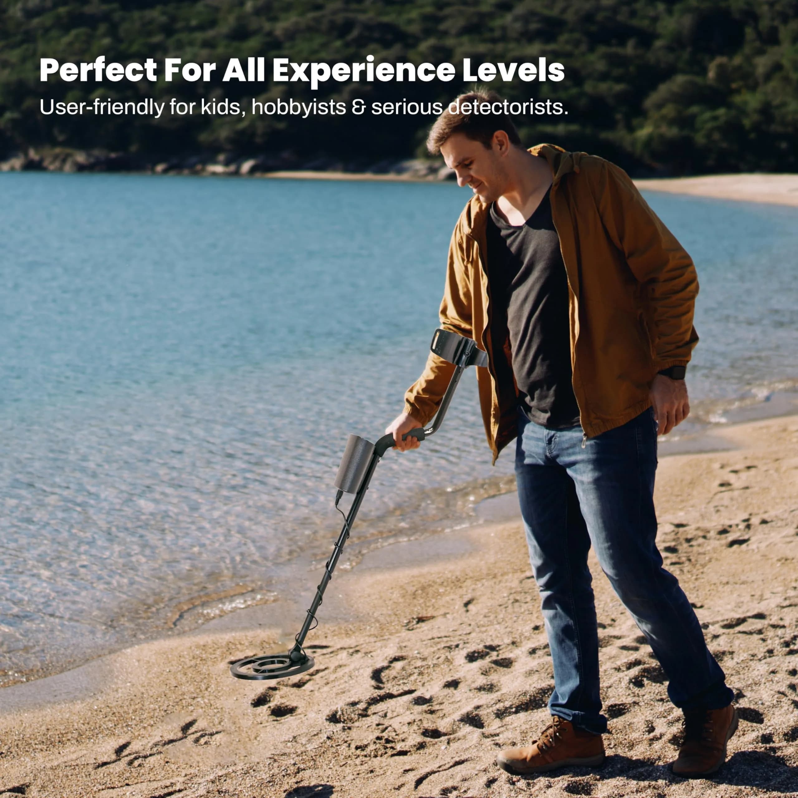 Bounty Hunter Quick Silver Metal Detector with 8" Waterproof Coil & LCD Display | Lightweight & Easy to Use - view 8