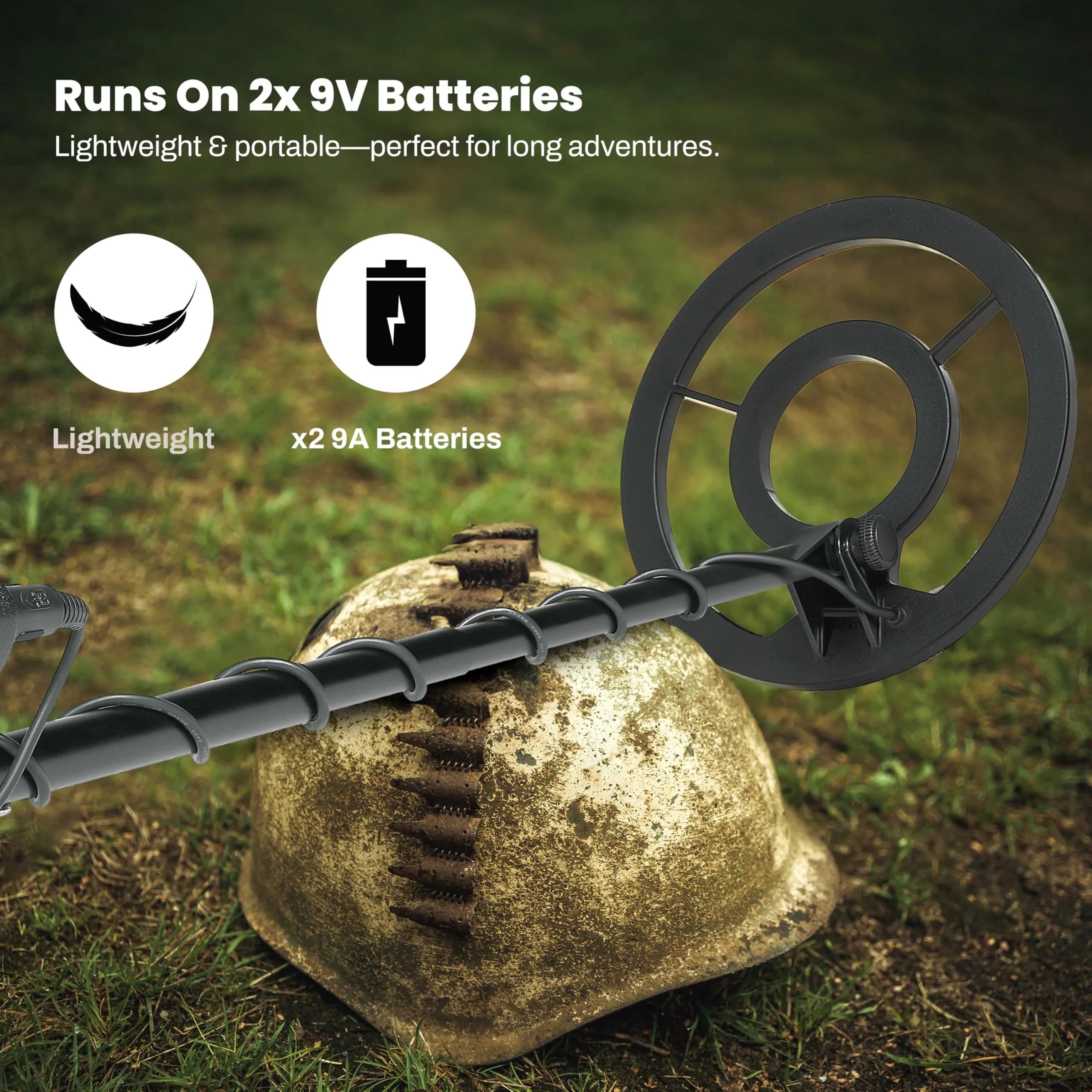 Bounty Hunter Quick Silver Metal Detector with 8" Waterproof Coil & LCD Display | Lightweight & Easy to Use - view 2