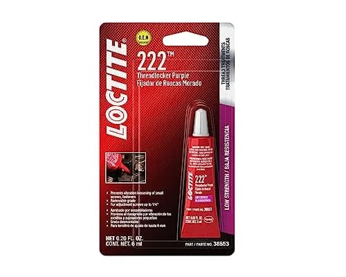 Loctite 38653 222 Purple Low Strength Thread Locker Tube - 6 ml | OEM-specified, fast-acting adhesive for automotive fasteners thumbnail 1
