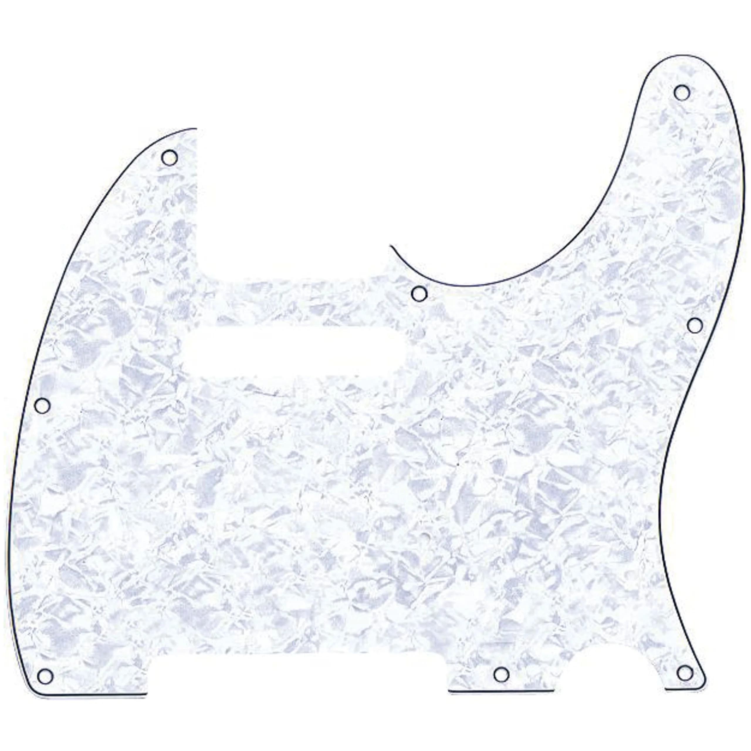 Fender Standard Telecaster Pick Guard (8-Hole) 4-Ply - White Pearl | Genuine Fender Replacement Part