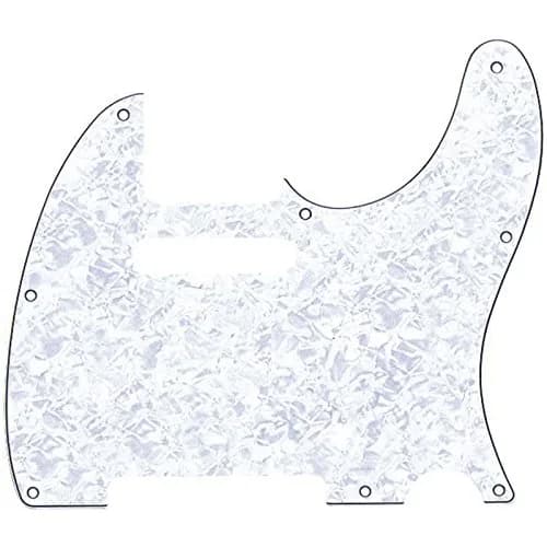 Fender Standard Telecaster Pick Guard (8-Hole) 4-Ply - White Pearl | Genuine Fender Replacement Part thumbnail 1