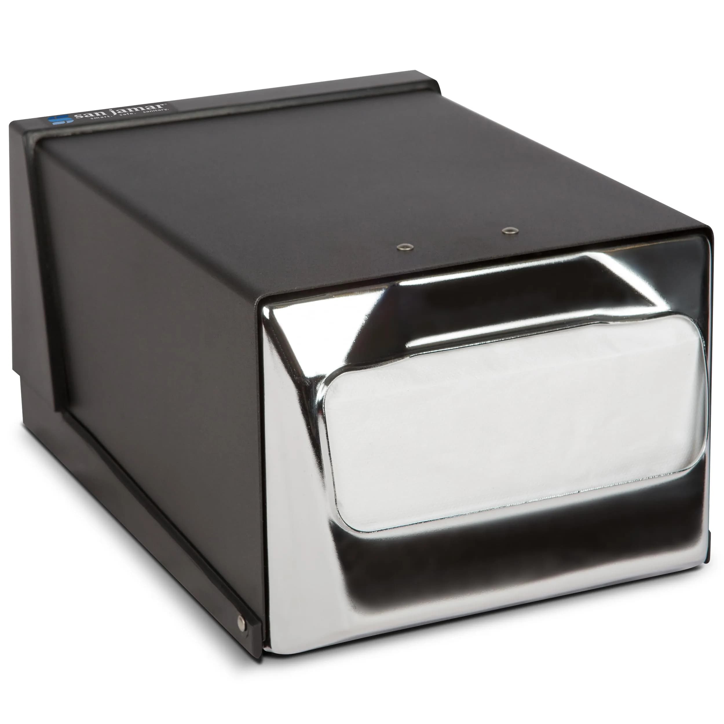 San Jamar Countertop Napkin Dispenser Black | Modern Style, Alloy Steel, 300 Napkin Capacity - main product image