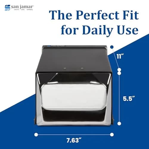 San Jamar Countertop Napkin Dispenser Black | Modern Style, Alloy Steel, 300 Napkin Capacity thumbnail 5