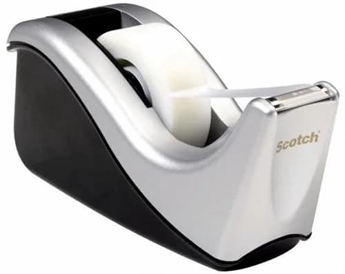 Scotch Desktop Tape Dispenser, Silvertech Two-Tone | Office & School Supplies thumbnail 1