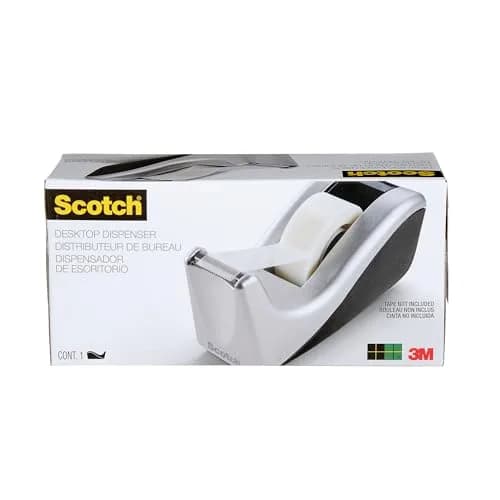 Scotch Desktop Tape Dispenser, Silvertech Two-Tone | Office & School Supplies thumbnail 6