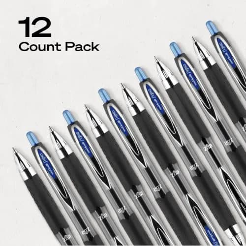 uni-ball 207 Gel Pens Blue Ink 0.7mm Medium Point Retractable 12 Count | Smooth Writing, Fraud-Resistant, uni Super Ink™ thumbnail 8