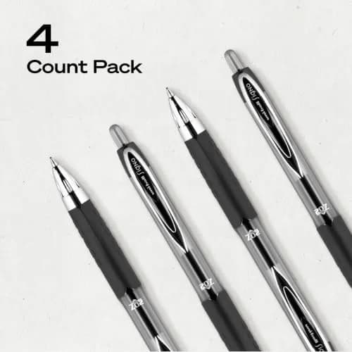 Uni-Ball 207 Retractable Gel Pens Black Ink 0.7mm Medium Point 4 Count | Smooth Writing for Students & Office thumbnail 8