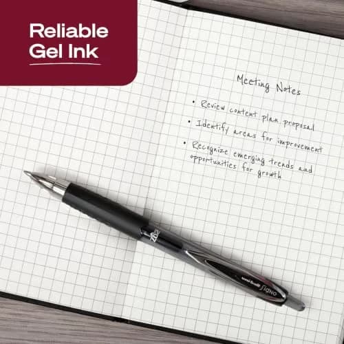 Uni-Ball 207 Retractable Gel Pens Black Ink 0.7mm Medium Point 4 Count | Smooth Writing for Students & Office thumbnail 3