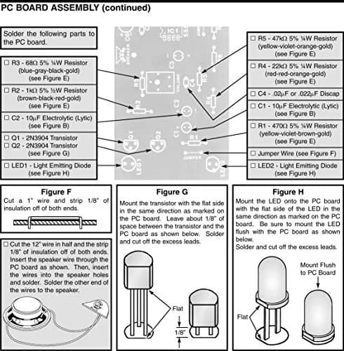 Elenco Practical Soldering Project Kit | Build a Two Tone European Siren, Learn Multivibrator Circuits, US Made thumbnail 5