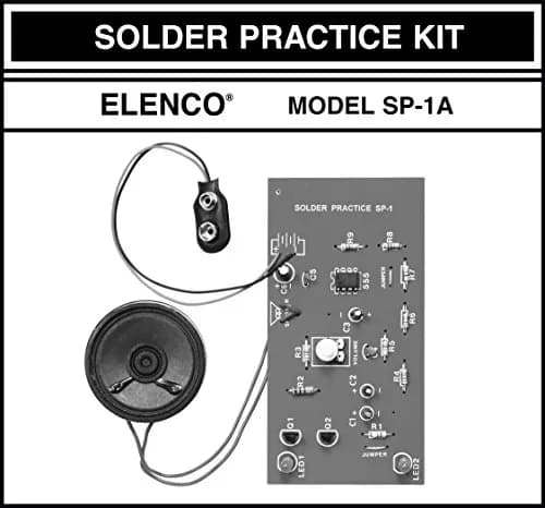 Elenco Practical Soldering Project Kit | Build a Two Tone European Siren, Learn Multivibrator Circuits, US Made thumbnail 2