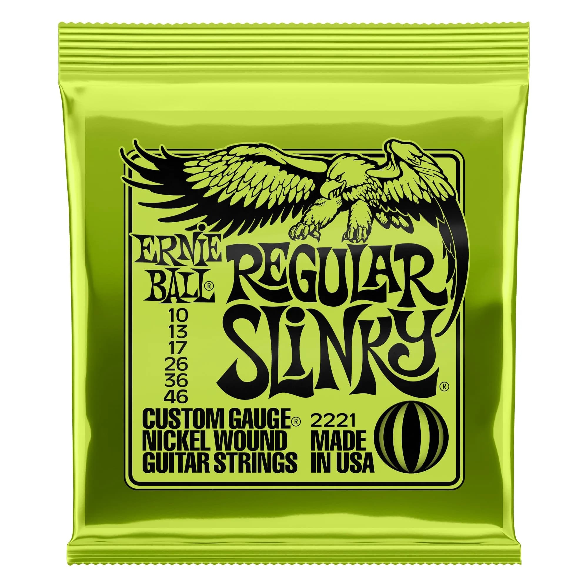 Ernie Ball Not Even Slinky Electric Guitar Strings 12-56 Gauge (Single Pack) | Detuning Optimized — Regular (10-46) / Single Pack / Single Pack