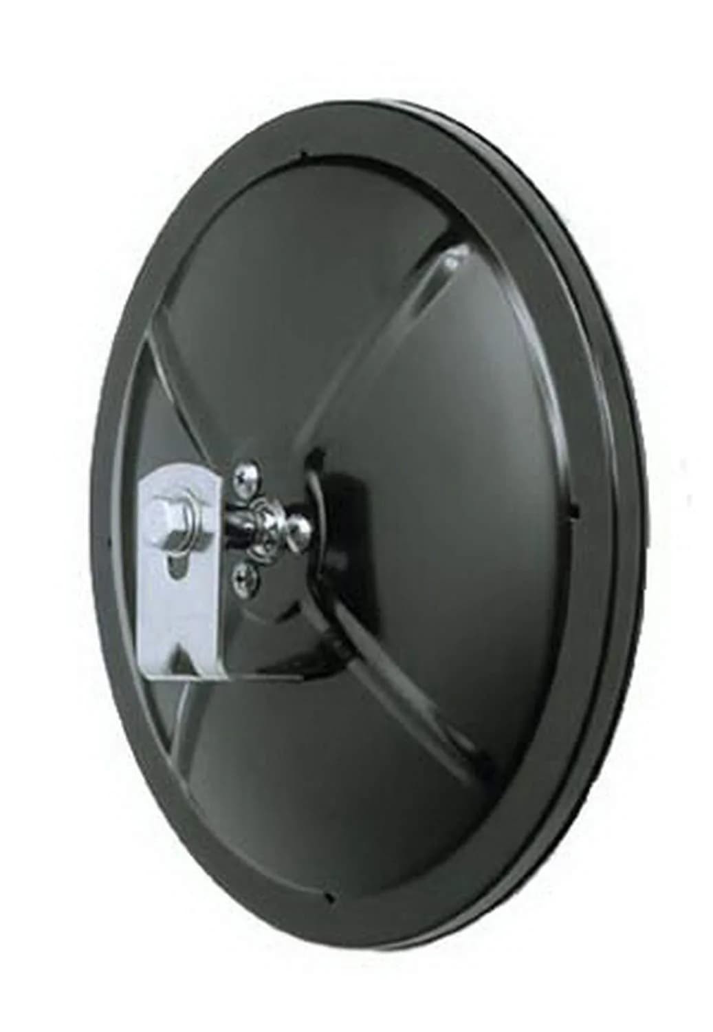 CIPA 48850 Black Round Convex Mirror | Wide-Angle Blind Spot Reduction for Safer Driving