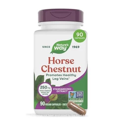 Nature's Way Horse Chestnut Extract 90 Capsules | Supports Healthy Leg Veins & Circulation thumbnail 1