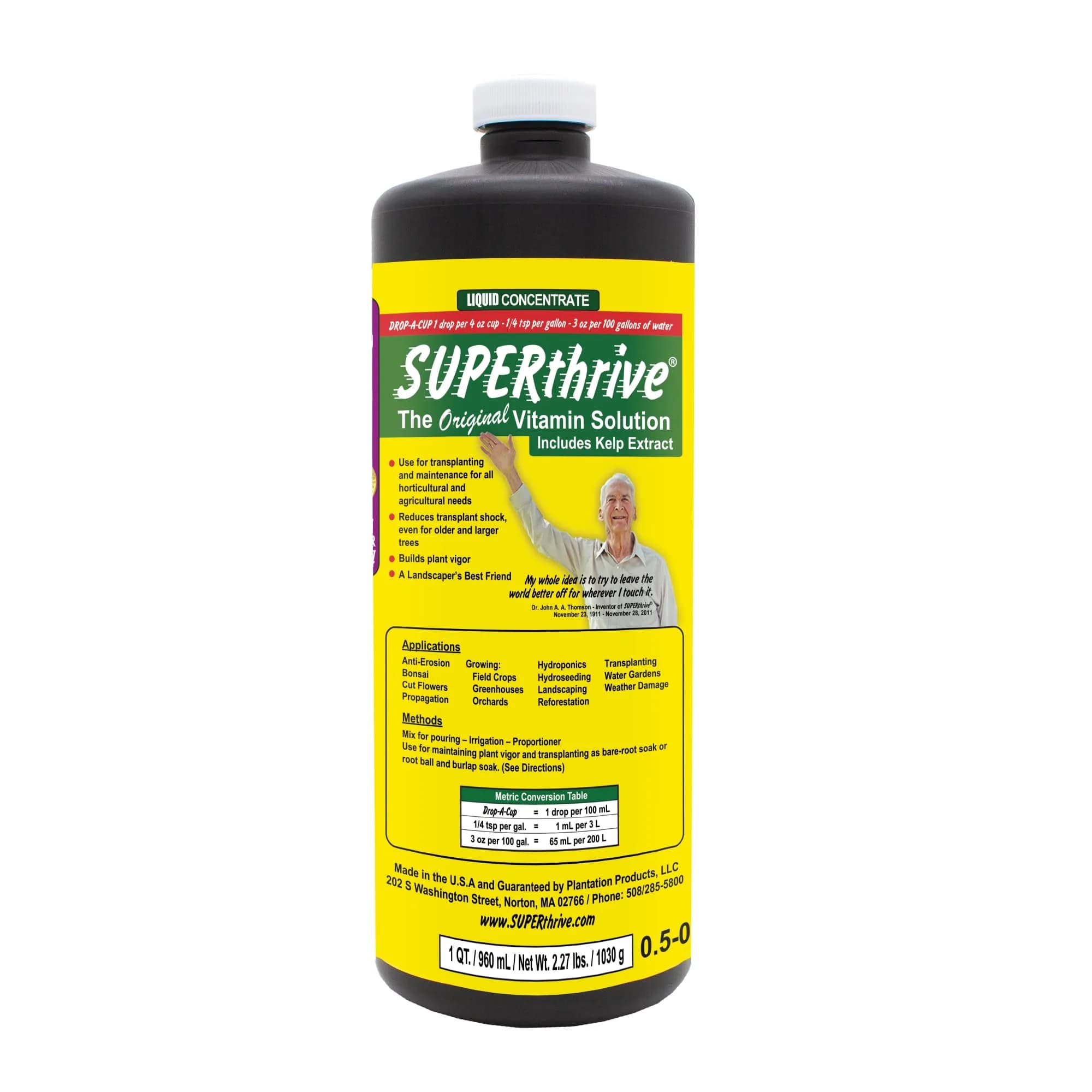 SUPERthrive Plant Vitamin Solution 960ml (1 Quart) | Stimulates Natural Plant Hormones for Faster Growth - main product image