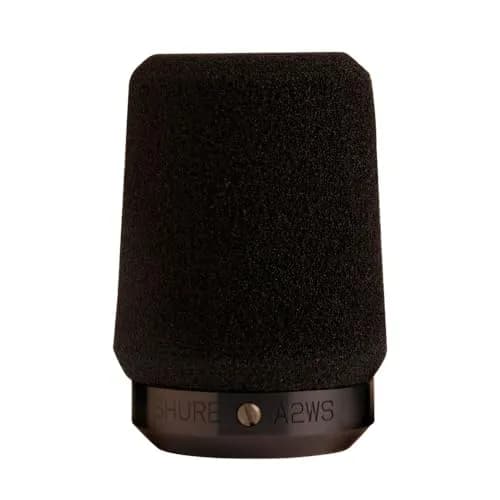 Shure A2WS Locking Microphone Windscreen for SM57 & 545 Series Mics | Reduces Wind & Breath Noise (Gray, 5.5" x 8" x 1.25") thumbnail 1