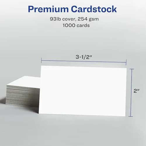 Avery Clean Edge Printable Business Cards 1000 Cards | 2" x 3.5" White Inkjet Cards thumbnail 7