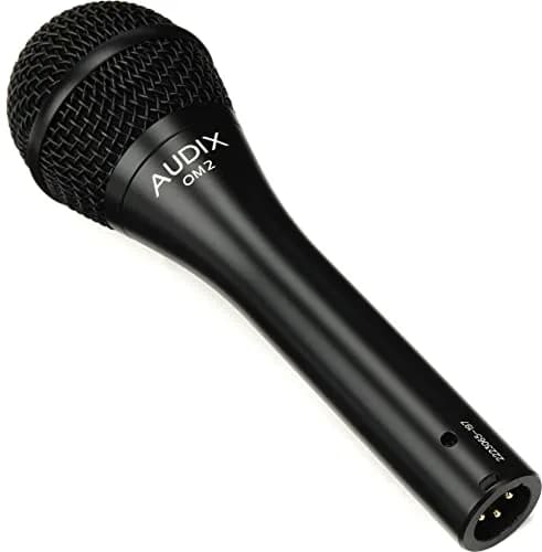 AUDIX OM2 Dynamic Vocal Microphone | Hypercardioid, High SPL, Clear Sound, 50Hz-16kHz, 1.7mV @ 1k thumbnail 4