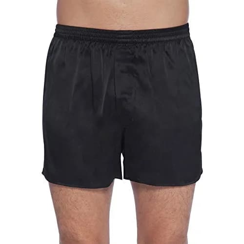 INTIMO Classic Silk Boxers Black Small | All-Day Comfort & Luxury Silk Feel thumbnail 1