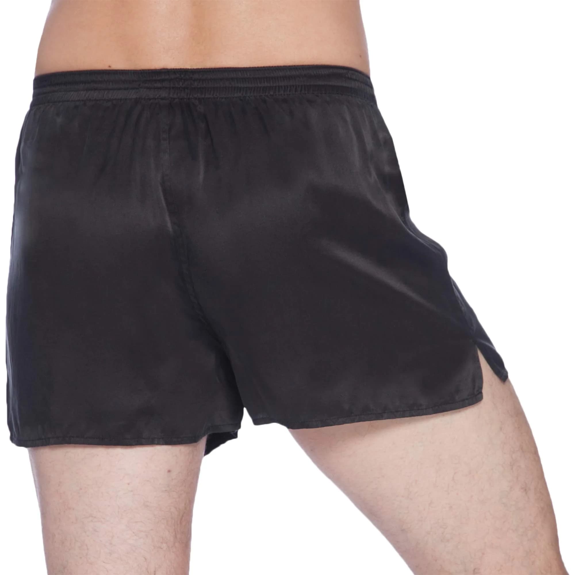 INTIMO Classic Silk Boxers Black Small | All-Day Comfort & Luxury Silk Feel thumbnail 5
