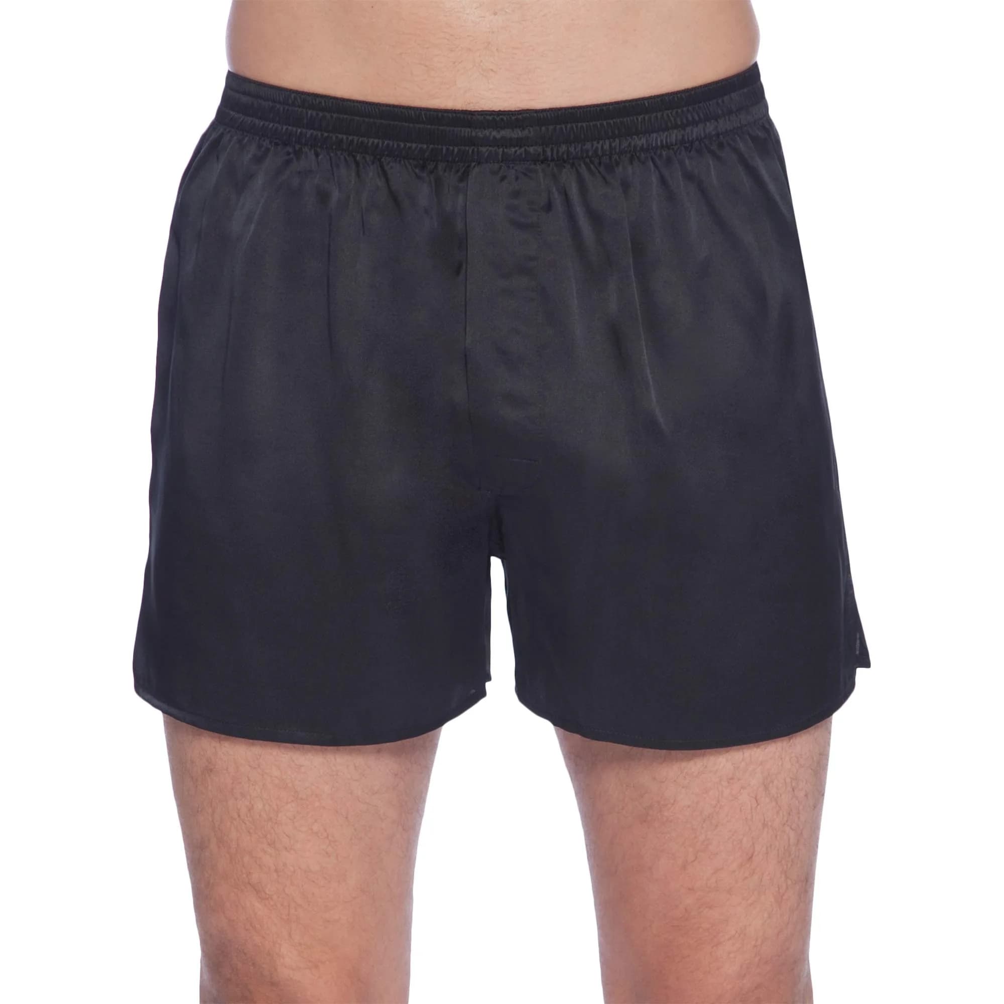 INTIMO Classic Silk Boxers Black Small | All-Day Comfort & Luxury Silk Feel thumbnail 4