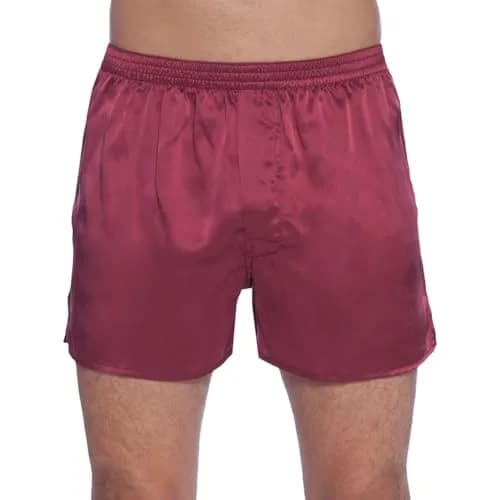 INTIMO Classic Silk Boxers Burgundy Small | All-Day Comfort & Luxury thumbnail 4