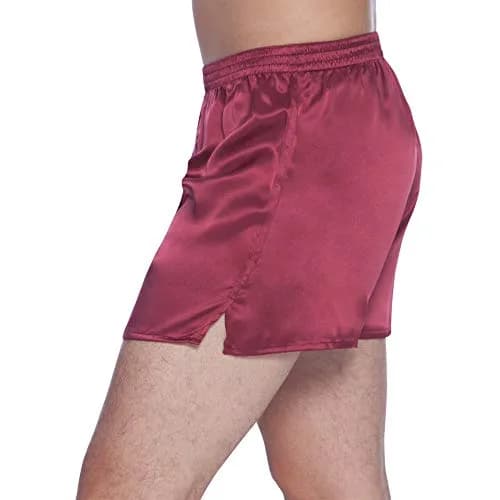 INTIMO Classic Silk Boxers Burgundy Small | All-Day Comfort & Luxury thumbnail 3
