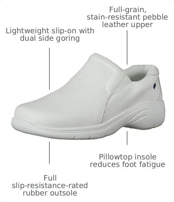 Nurse Mates Dove White 6.5 Wide | All-Day Comfort & Slip-Resistant Support thumbnail 3