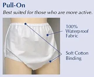 Salk Sani-Pant Pull-On Cover-Up Washable Brief, Medium | Waterproof Leak-Prevention for Adults thumbnail 3