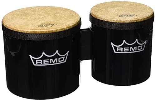Remo BG-5300-70 Festival Bongo Drum - Black, 6"-7" | Emulates traditional tack head sound thumbnail 1
