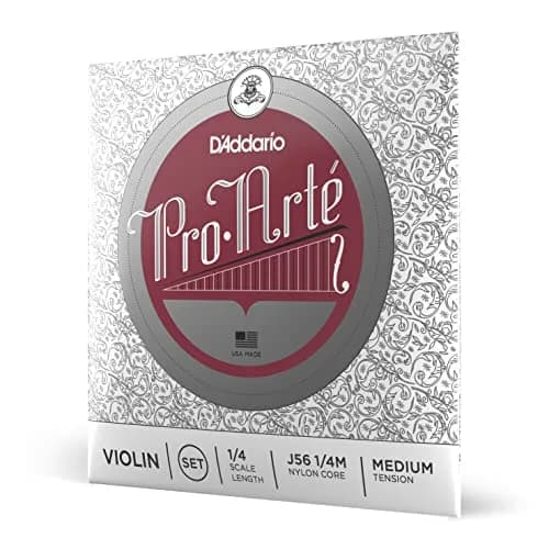 D'Addario Pro-Arte Violin String Set 1/4 Scale Medium Tension | Warm Mellow Tone thumbnail 1