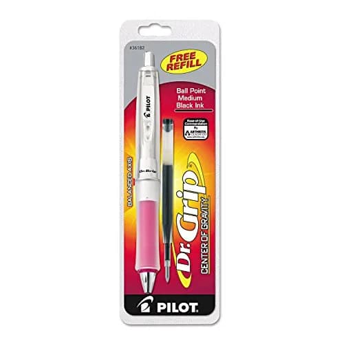 PILOT Dr. Grip Center of Gravity Ballpoint Pen | Pink Grip, Refillable, 1.0mm | Ergonomic, Smooth Ink thumbnail 2
