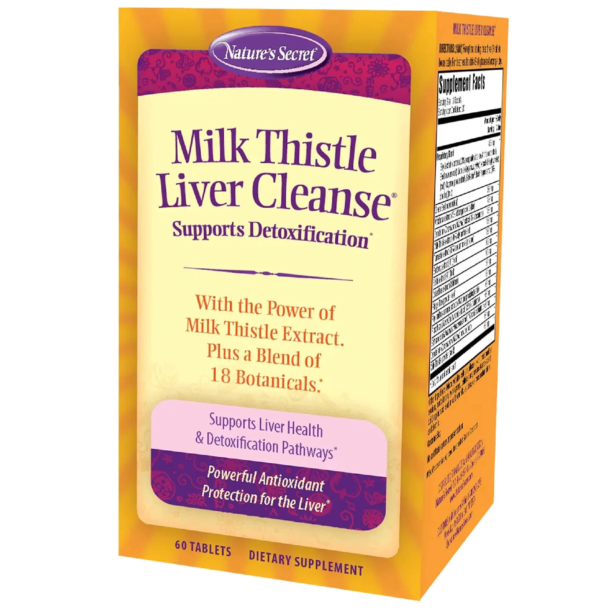 Nature's Secret Milk Thistle Liver Cleanse & Liver Support | Supports Detox & Liver Function in 60 Tablets - main product image