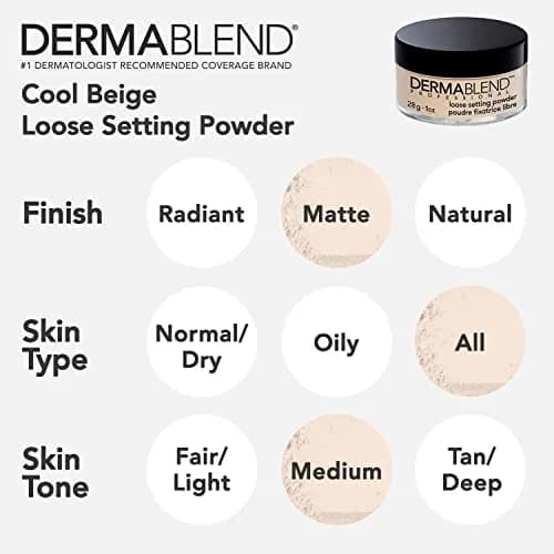 Dermablend Loose Setting Powder Cool Beige 1 Oz | Flawless Matte Finish, All Skin Types thumbnail 6