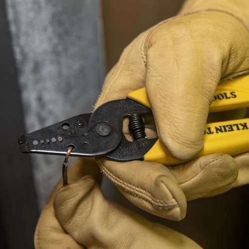 Klein Tools 11048 Dual Wire Stripper Cutter 10-14 AWG Solid Wire | Strips Two Wires Simultaneously thumbnail 8