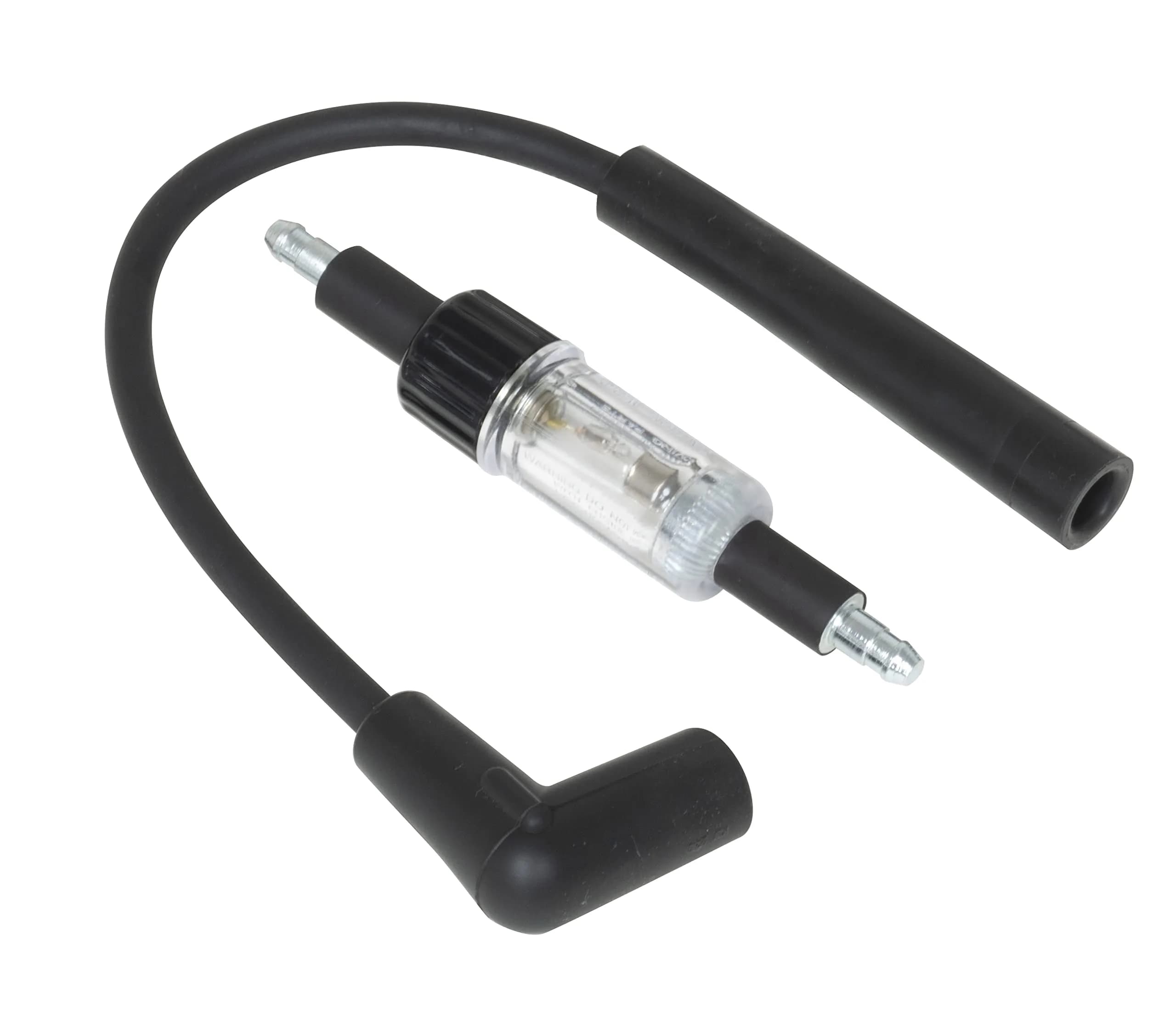 Lisle Inline Spark Tester Double Ended with Straight & 90 Degree Boot | Visual Ignition Check Device — Inline Spark Tester
